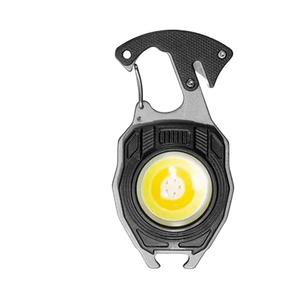 Multi-functional keychain flashlight