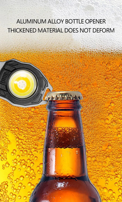 Multi-functional keychain flashlight