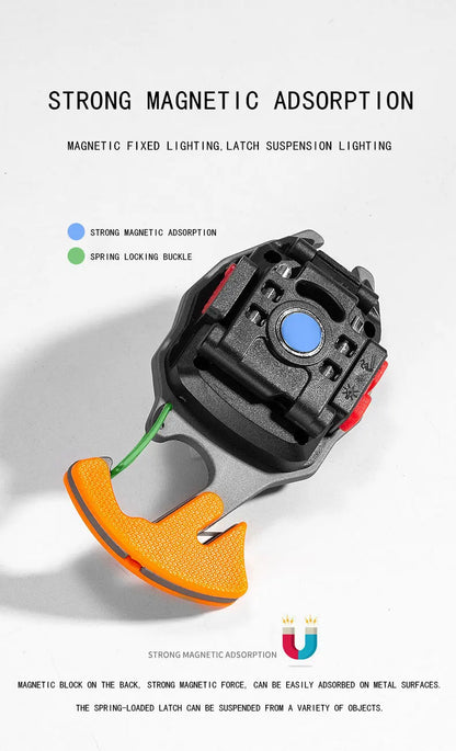 Multi-functional keychain flashlight