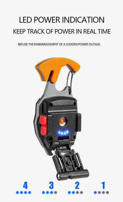 Multi-functional keychain flashlight