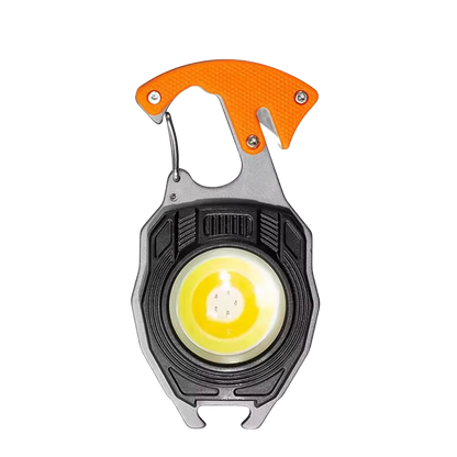 Multi-functional keychain flashlight