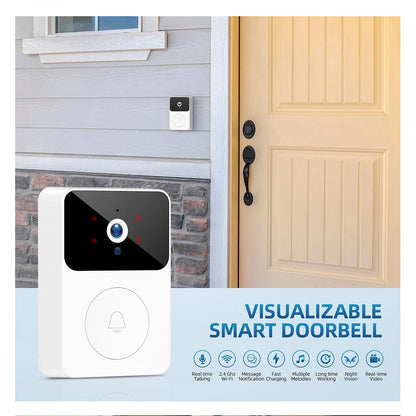 Wireless smart video doorbell