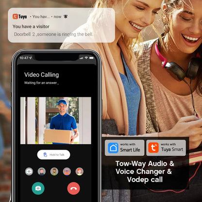 Wireless smart video doorbell