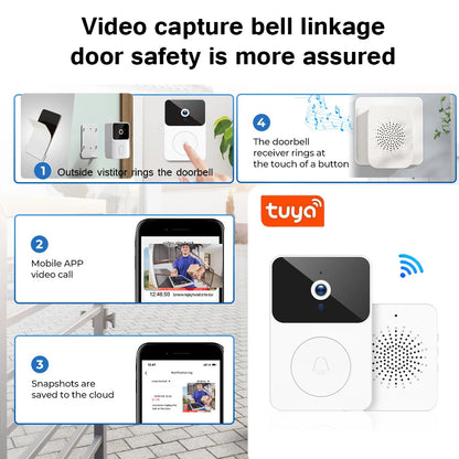 Wireless smart video doorbell